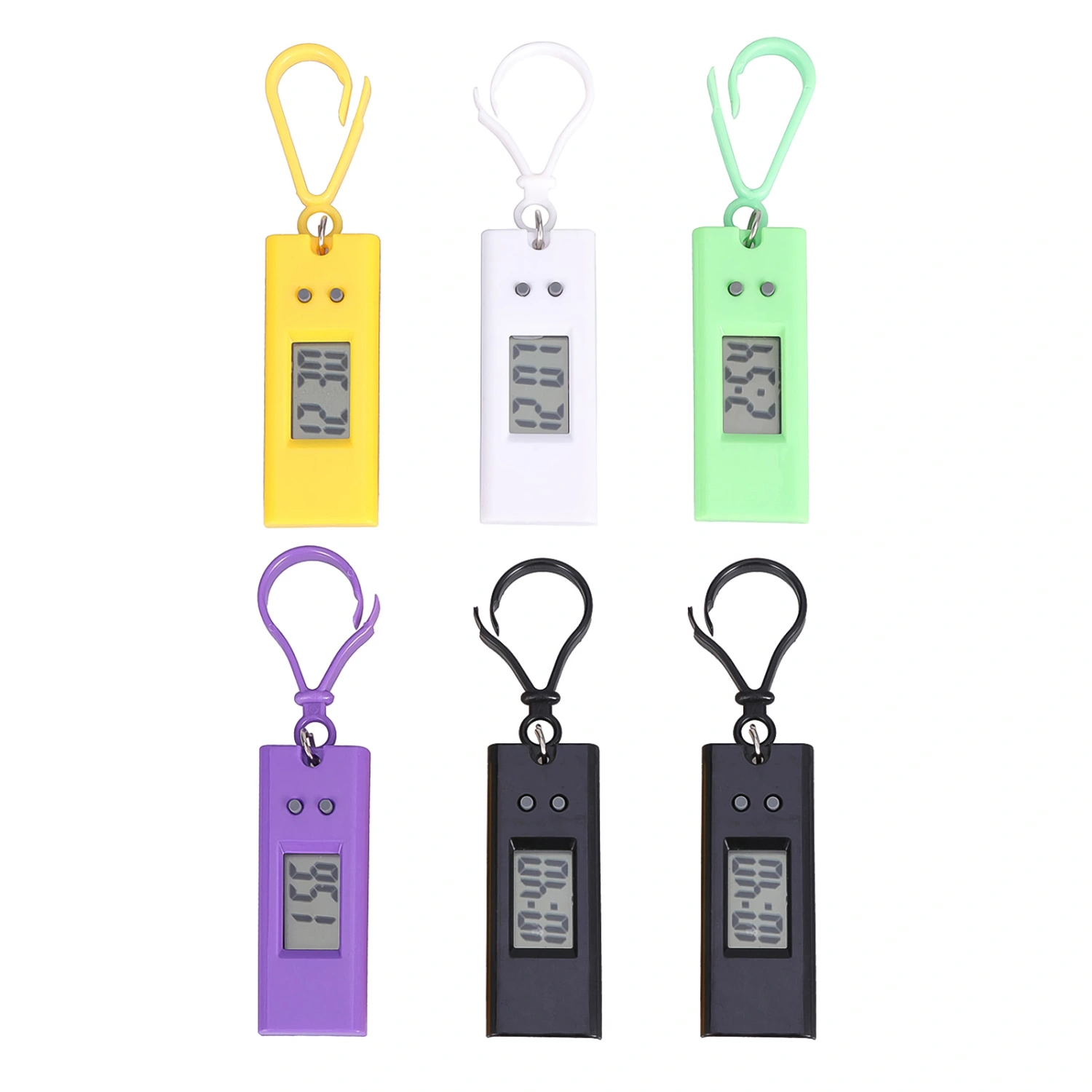6Pcs Examination Electronic Watches Key Chain Pocket Watches (Random Color)