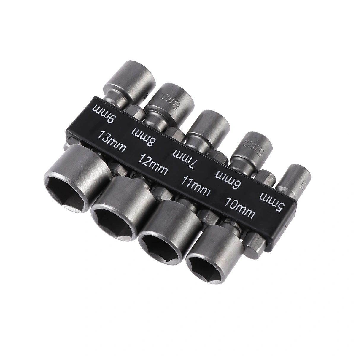 9 Pcs 5-13mm Imperial Socket Nut Impact Driver Adapter Drill Bits 1/4 Inch Hex Tool Set Nut Driver Socket Bit Set