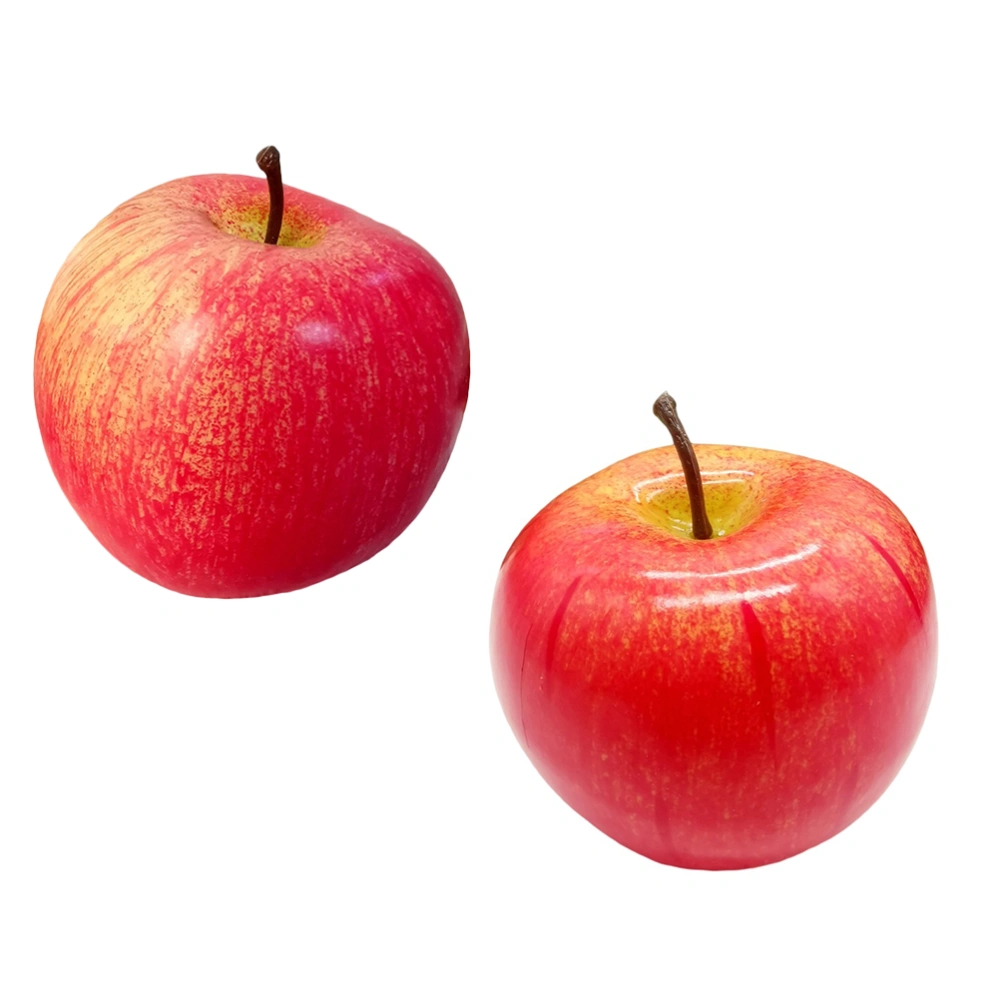 2pcs Simulation Apples Models Fake Foams Fruits Photo Props Home Decorations