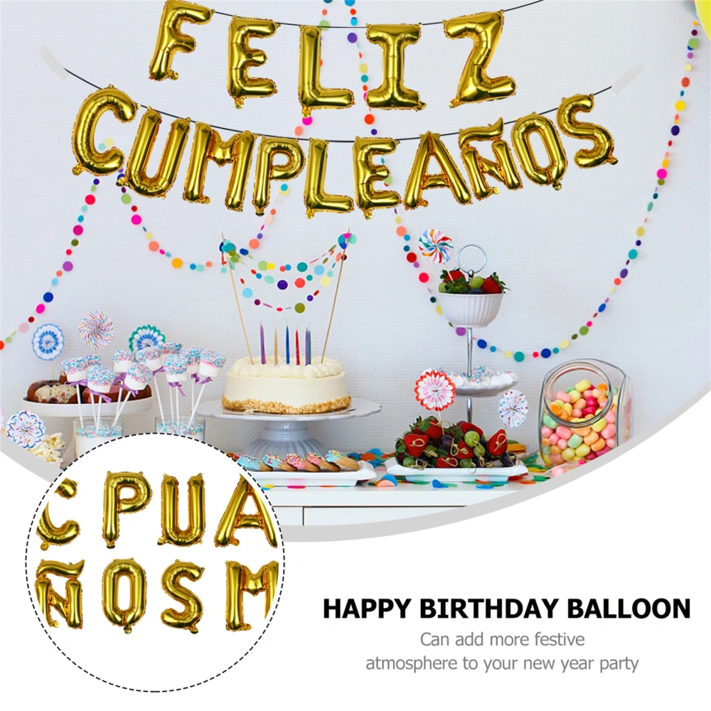 1 Set Feliz Cumpleanos Balloons Set Decorative Balloons Birthday Party Balloons