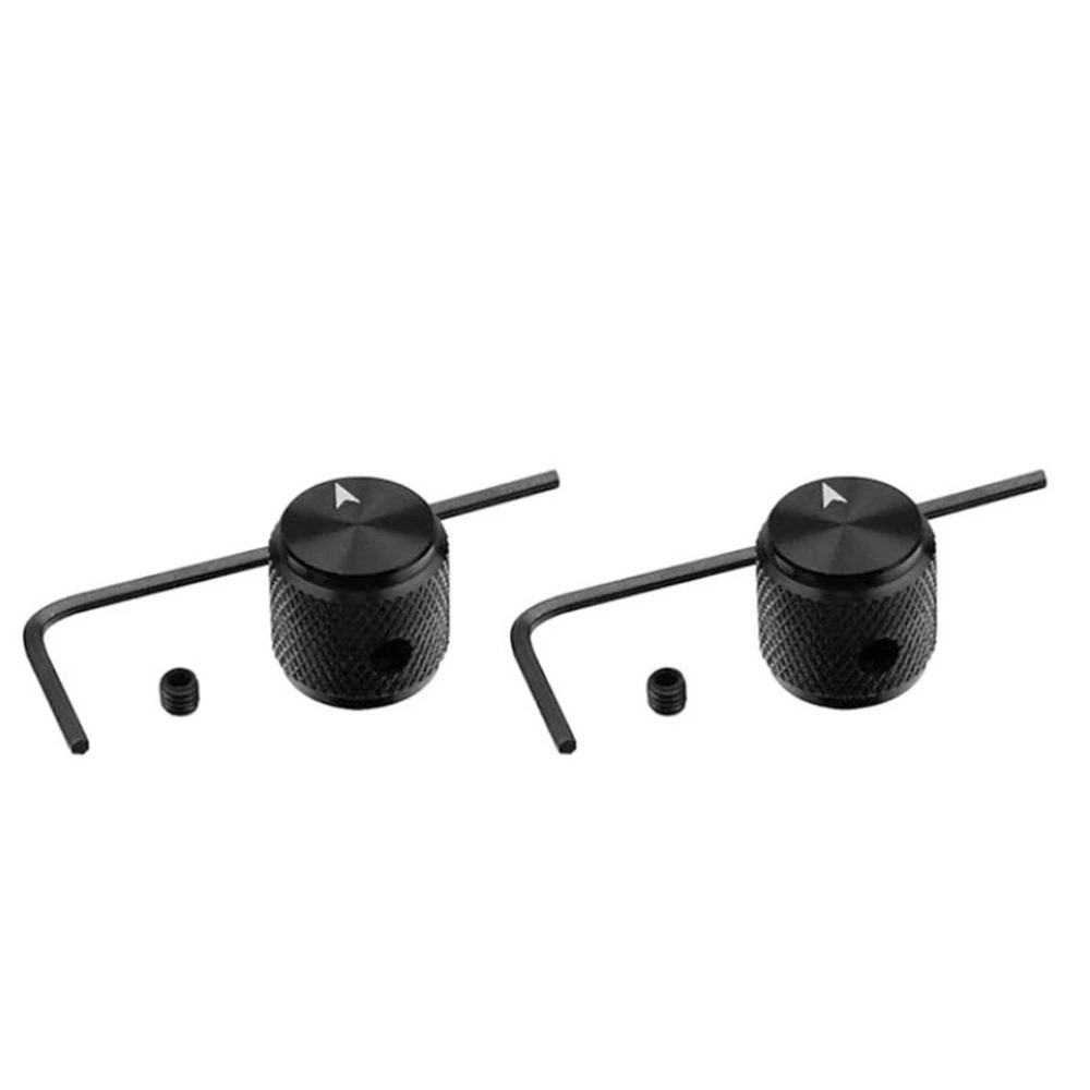 2 Sets Guitar Volume Knob Metal Bass Timbre Knob Guitar Supplies Instrument Accessories Guitar Supplies for Shop (Black）