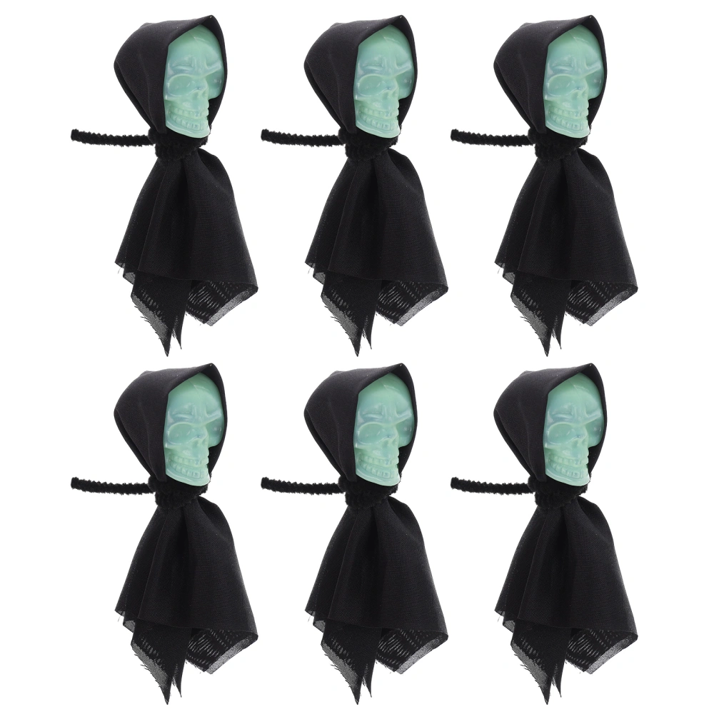 6 Sets of Halloween Pendant Luminous Ghost Hanging Decor Haunted House Decorating Prop