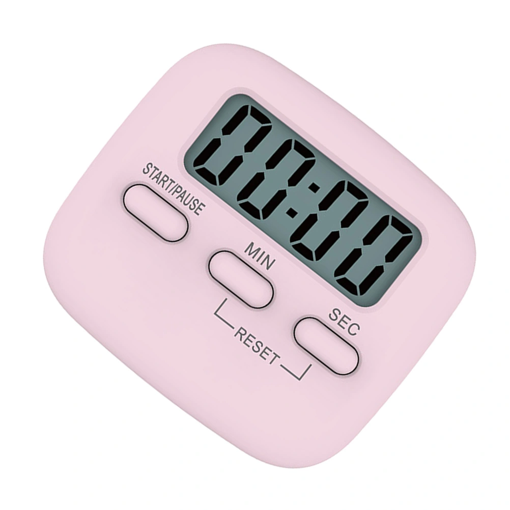 Digital Timer Countdown Stopwatch Student Alarm Kitchen Clock Timekeeper for Cooking Gym Bathroom (Pink)