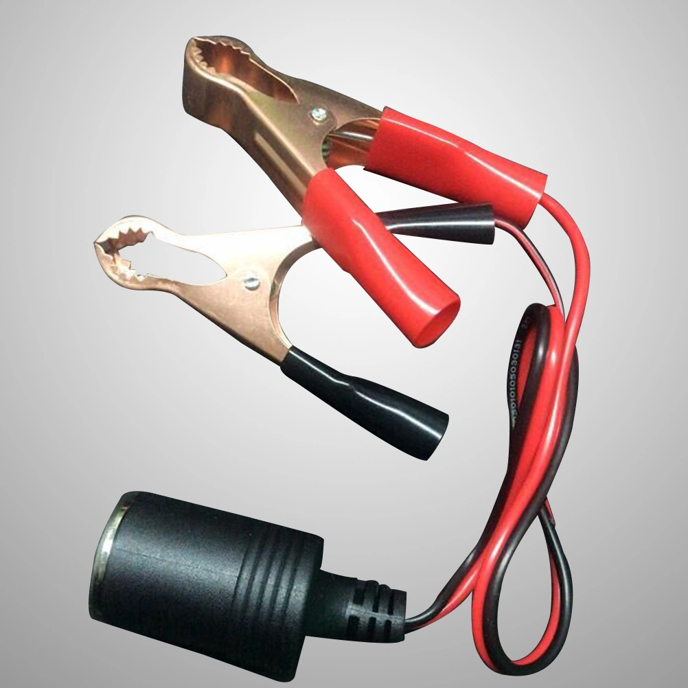 12V Car Battery Terminal Clip-on Cigarette Lighter Socket Adapter