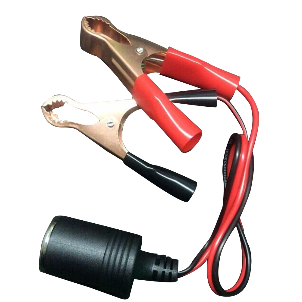 12V Car Battery Terminal Clip-on Cigarette Lighter Socket Adapter