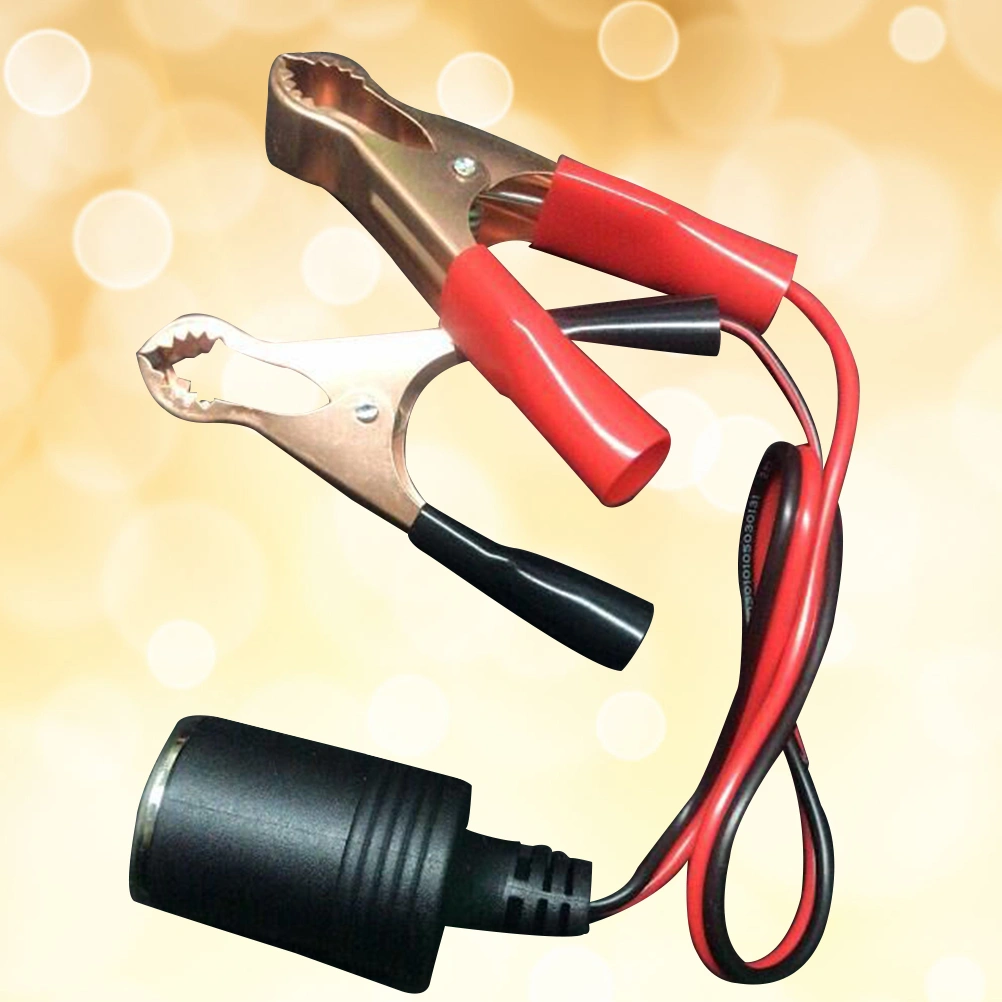 12V Car Battery Terminal Clip-on Cigarette Lighter Socket Adapter