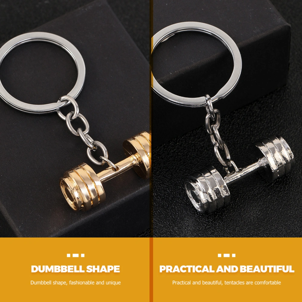 3 Pcs Dumbbell Key Rings Key Pendants Dumbbell Keychains Bag Hanging Decors