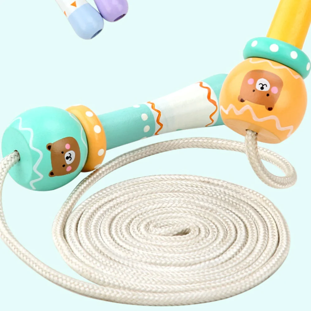 Cartoon Jump Rope Jumping Exercise Equipment Jump Skip Rope for School Home Students Kid (Bear Pattern)