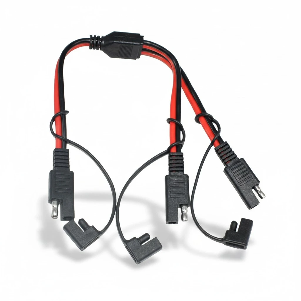 1 to 2 SAE Power Extension Cable SAE Power Plug Adapter Wire Connector Quick Connect Disconnect Cable Adapter