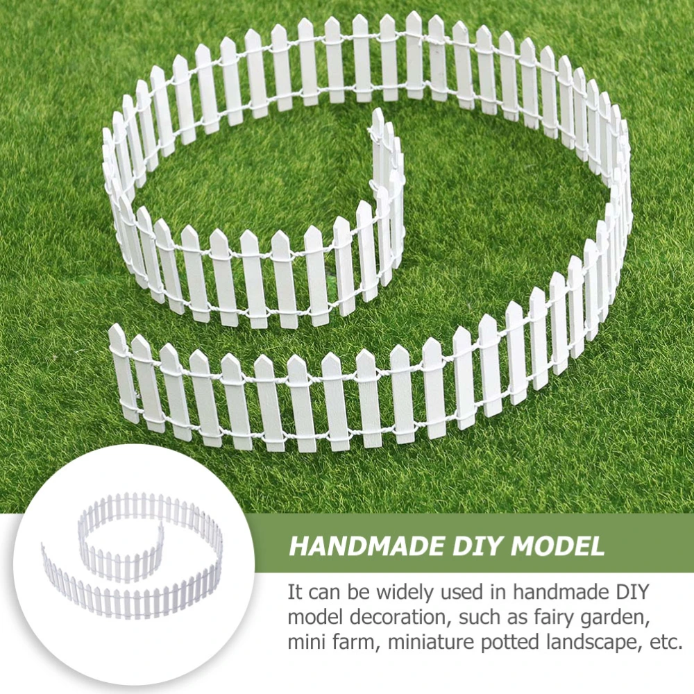 2Pcs Adorable Mini Fence DIY Fairy Garden Micro Plant Pot Decor for Garden