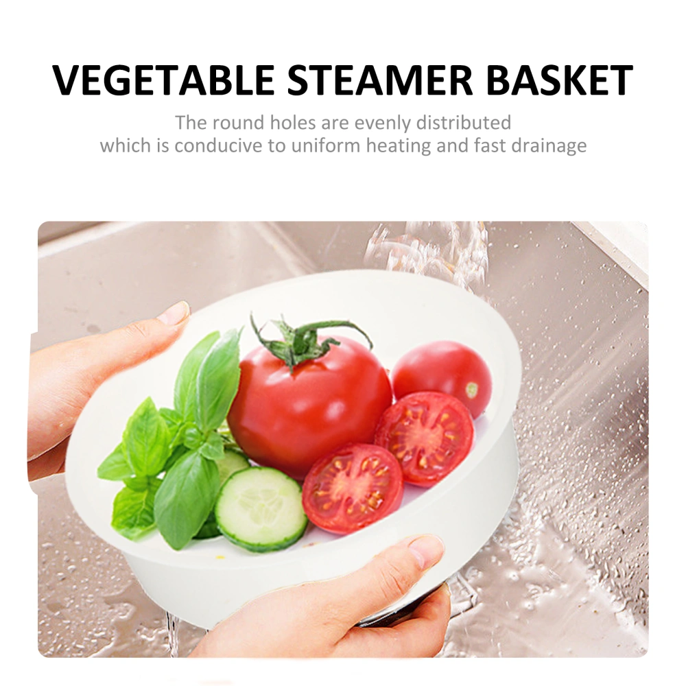 2Pcs Multi-function Steamer Container Plastic Steamer Basket Household Food Steamer