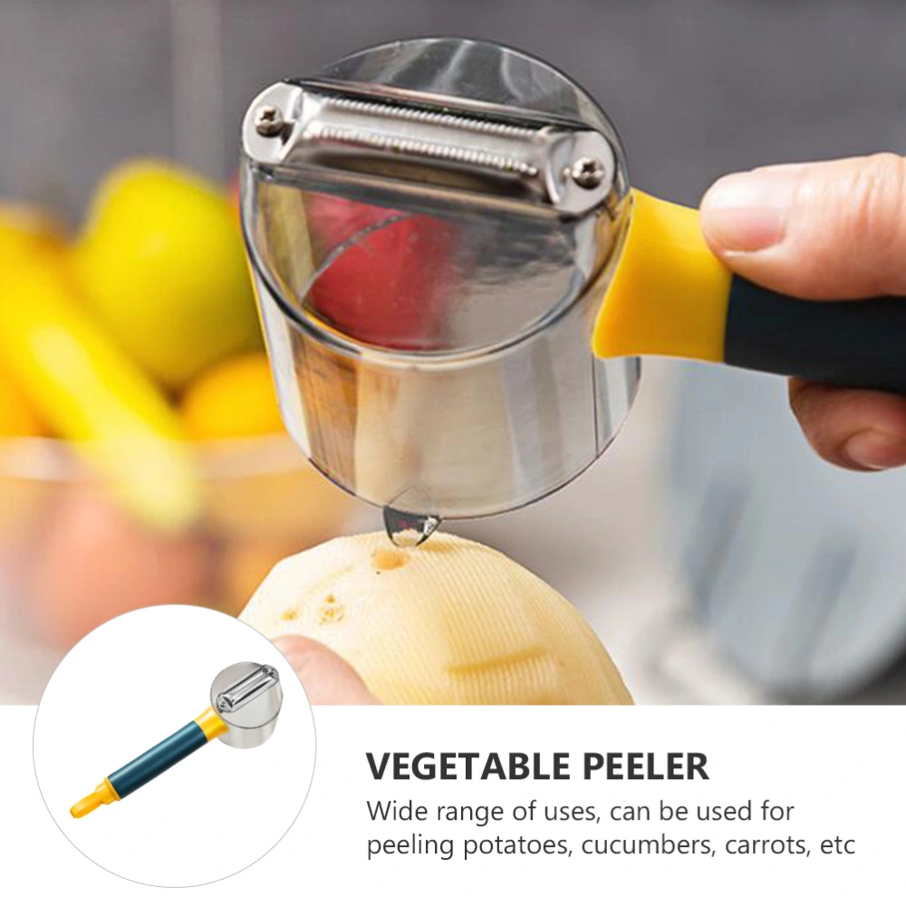 1pc Practical Vegetable Peeler Kitchen Peeler with Storage Box (Assorted Color)