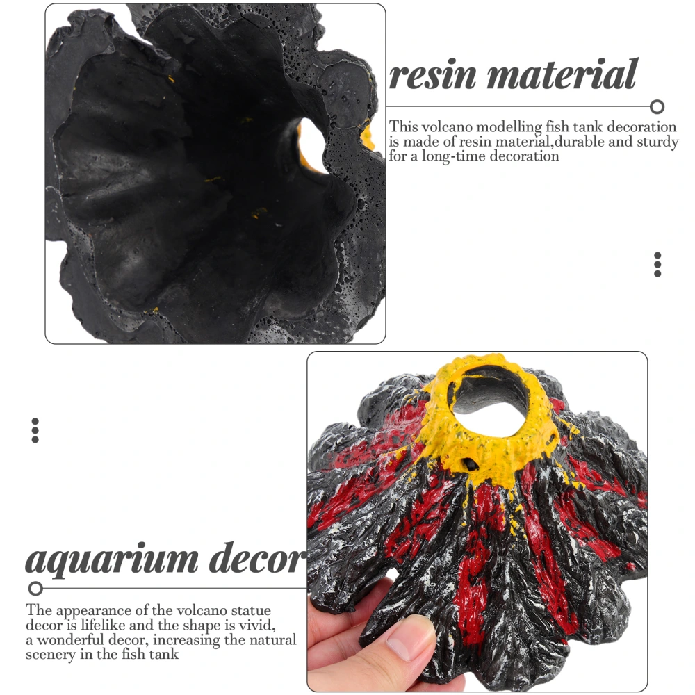 Aquarium Resin Model  Volcano Landscape Decoration  Volcano Decor Tank Ornaments