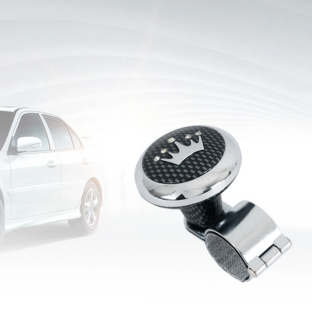 Metal Steering Wheel Assistive Ball Power Booster Ball Steering Wheel Knob for Car Vehicle (Carbon Fiber)