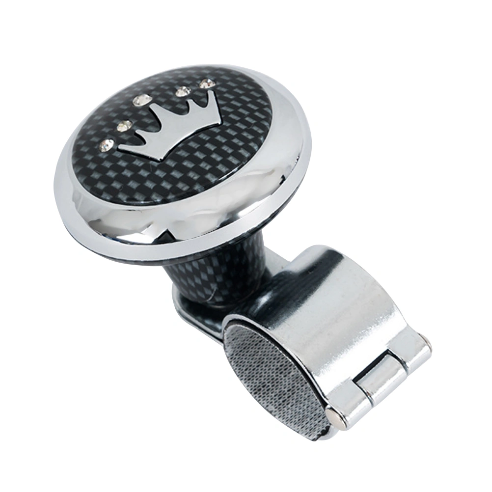 Metal Steering Wheel Assistive Ball Power Booster Ball Steering Wheel Knob for Car Vehicle (Carbon Fiber)