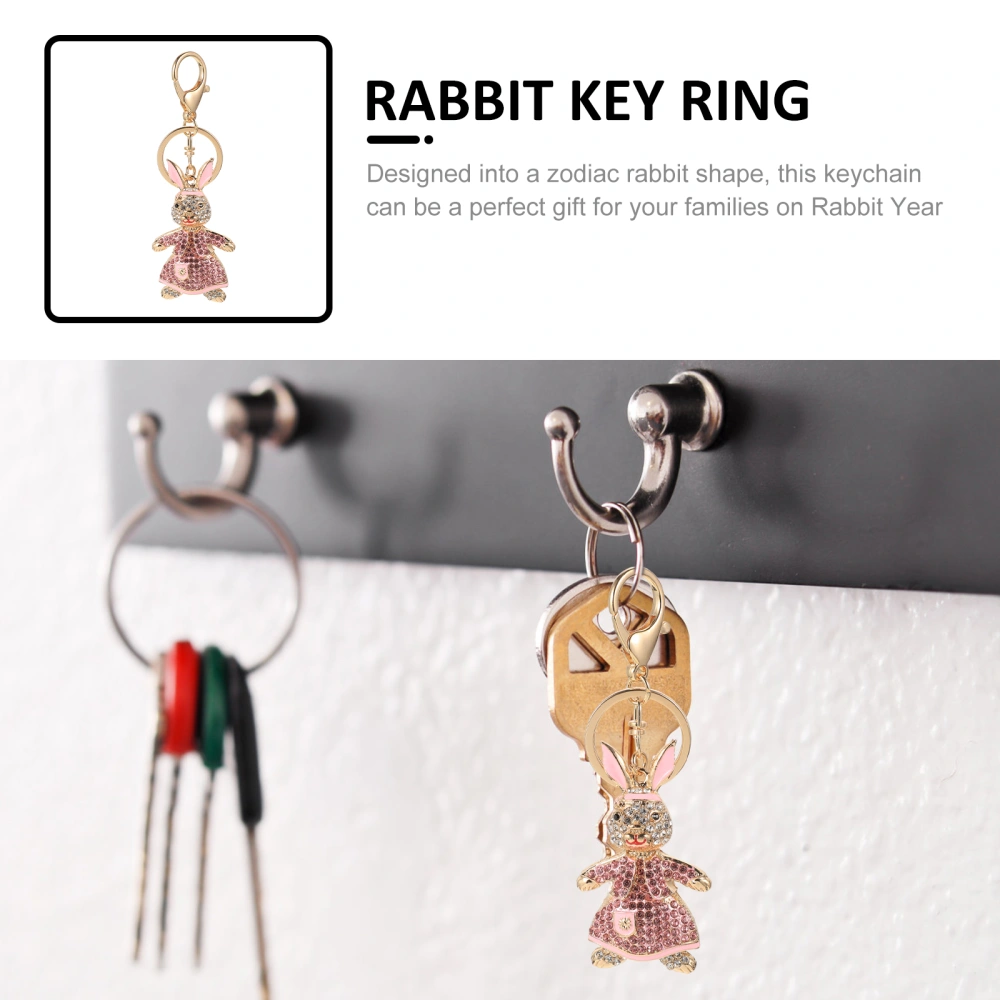 Rabbit Design Keychain Bag Hanging Ornament Lovely Rabbit Keychain Year of the Rabbit Key Ring