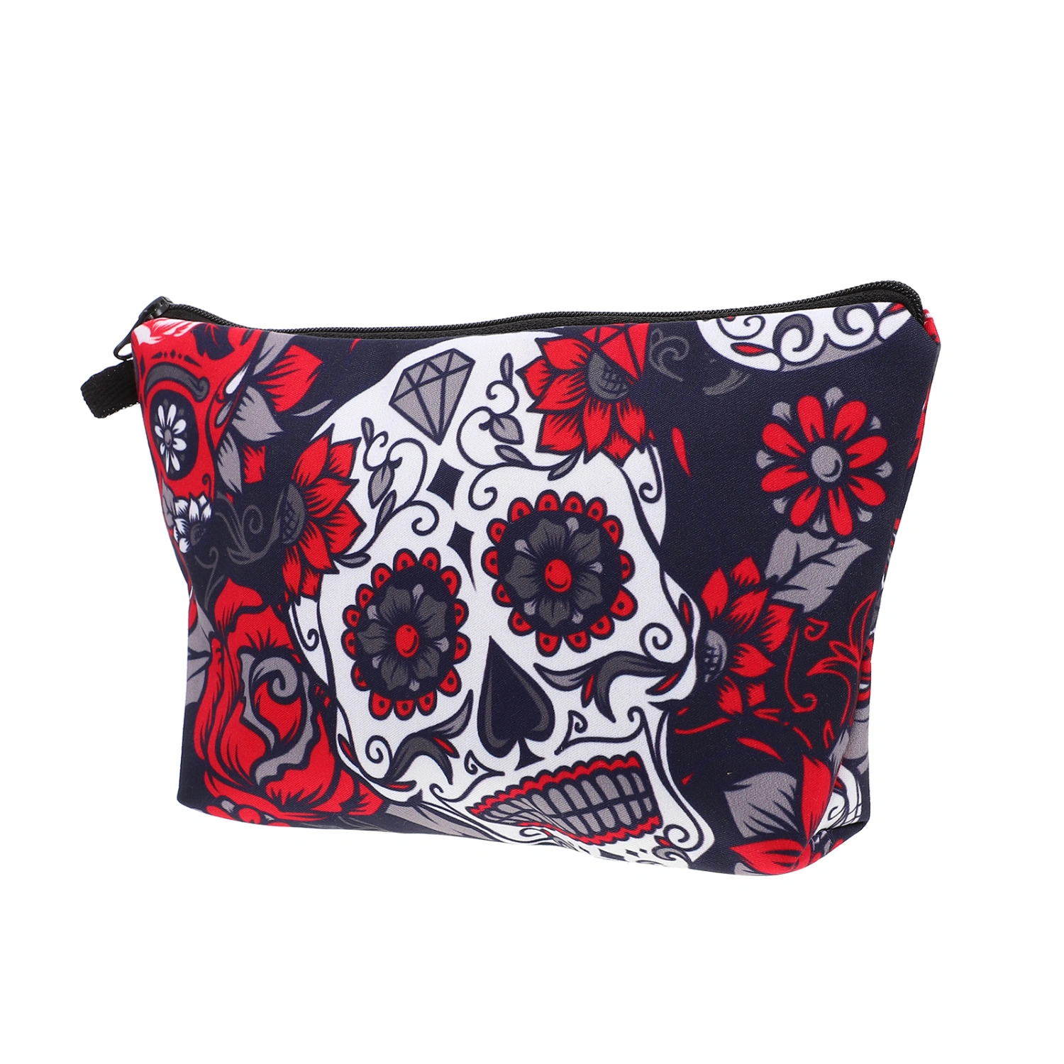 Makeup Product Storage Bag for Women Chic Design Skull Handheld Makeup Pouch