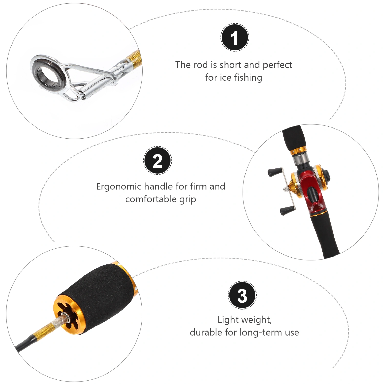 1Pc Professional Fishing Pole Winter Fishing Rod Camping Fishing Accessory