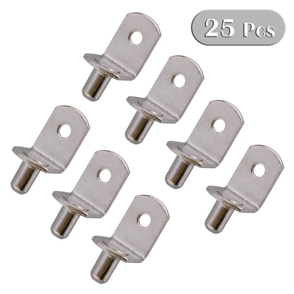 25PCS Heavy Duty Bracket-Style Shelf Support Shelf Pegs Nickel