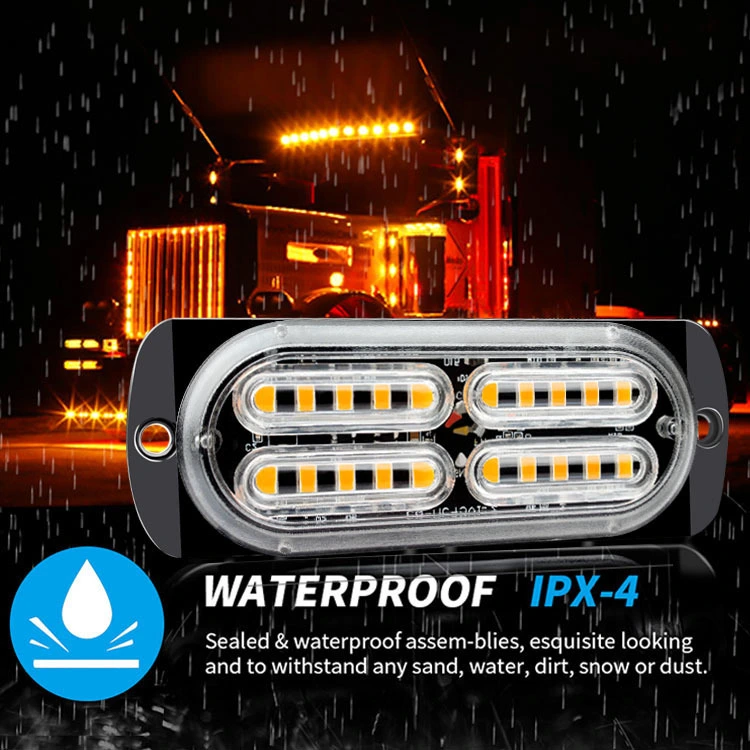 Car Strobe Lights 12-24V LED Emergency Vehicle Lights for Construction Vehicles Trucks Off-road Vehicle 20 LED