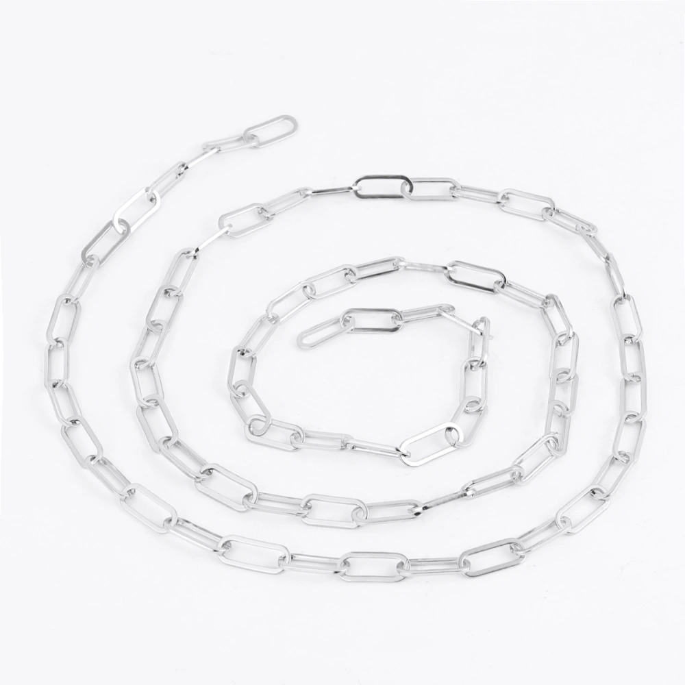 1pc DIY Long Chain Stainless Steel Paperclip Interlocking Chain Necklace Link Chain Bag Chian (6.5mm Width)