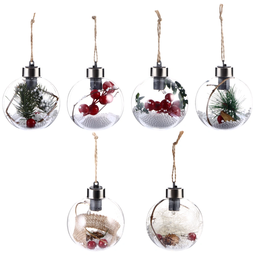 6pcs Christmas Pendants Chic Xmas Ornament Xmas Hanging Decors (Mixed Style)