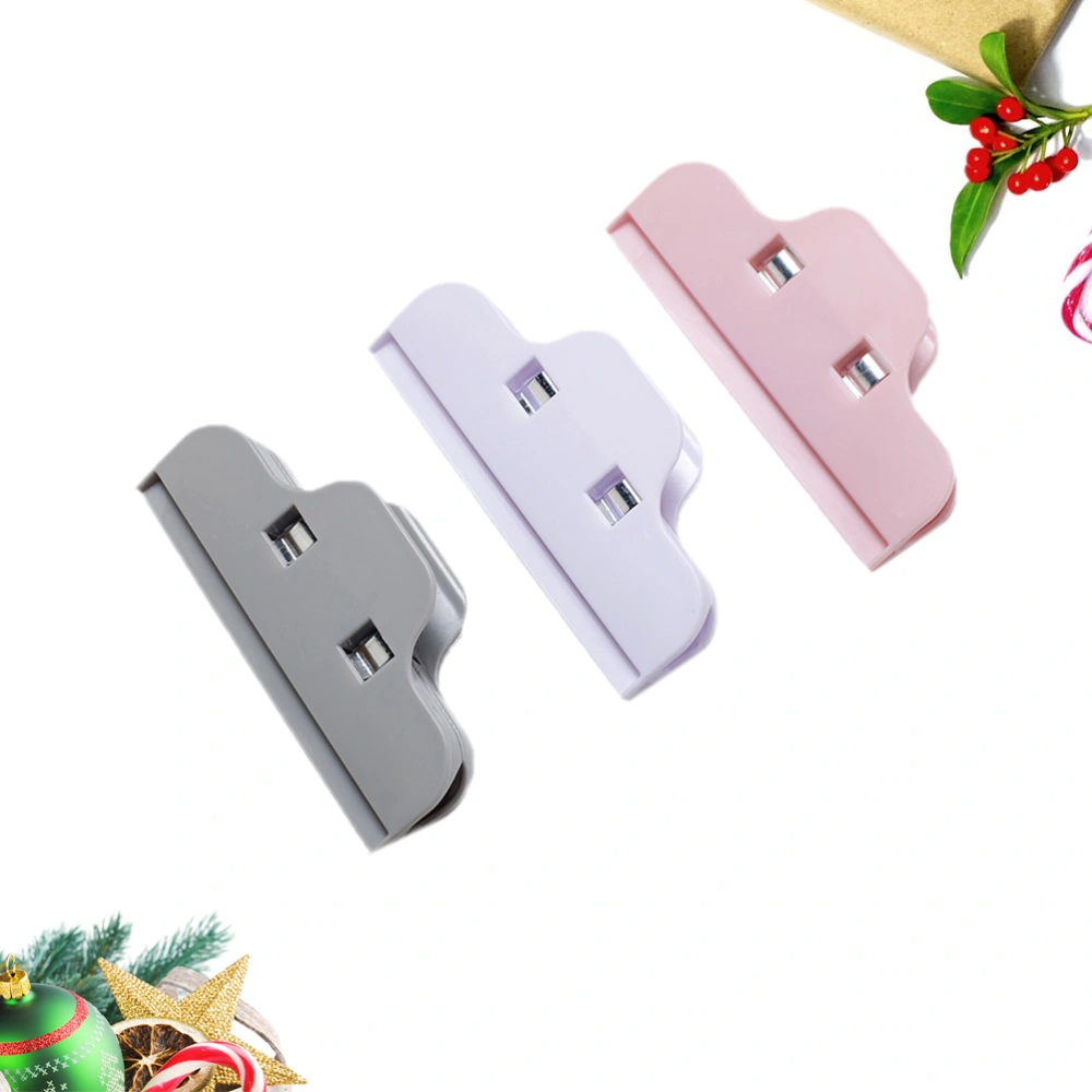 10PCS Food Snack Sealing Clamp Multi-function Plastic Clips Clothes Fixing Clips for Office Home (Random Color)