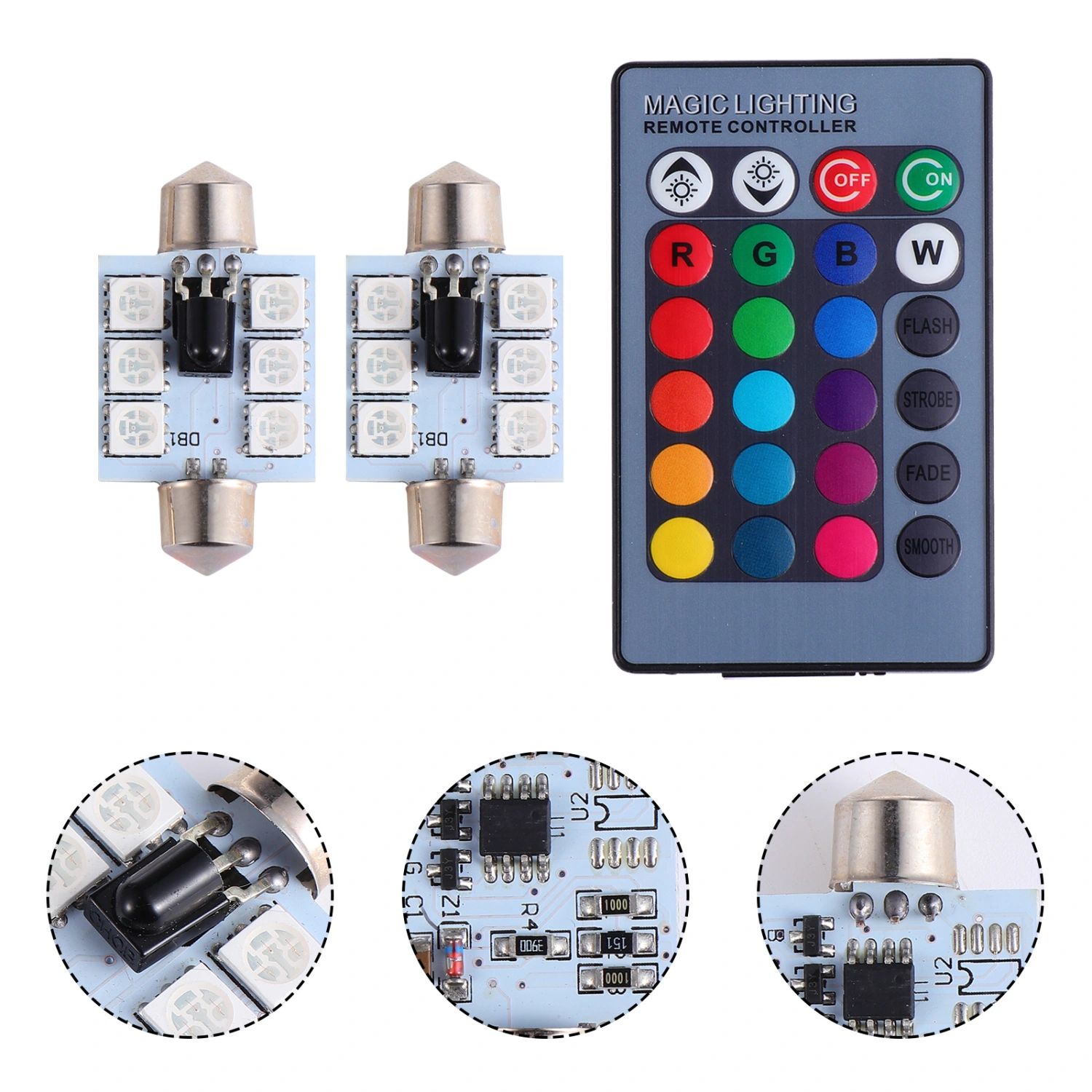 2 Pcs Car Interior Lights Indicator Reading License Plate Lights