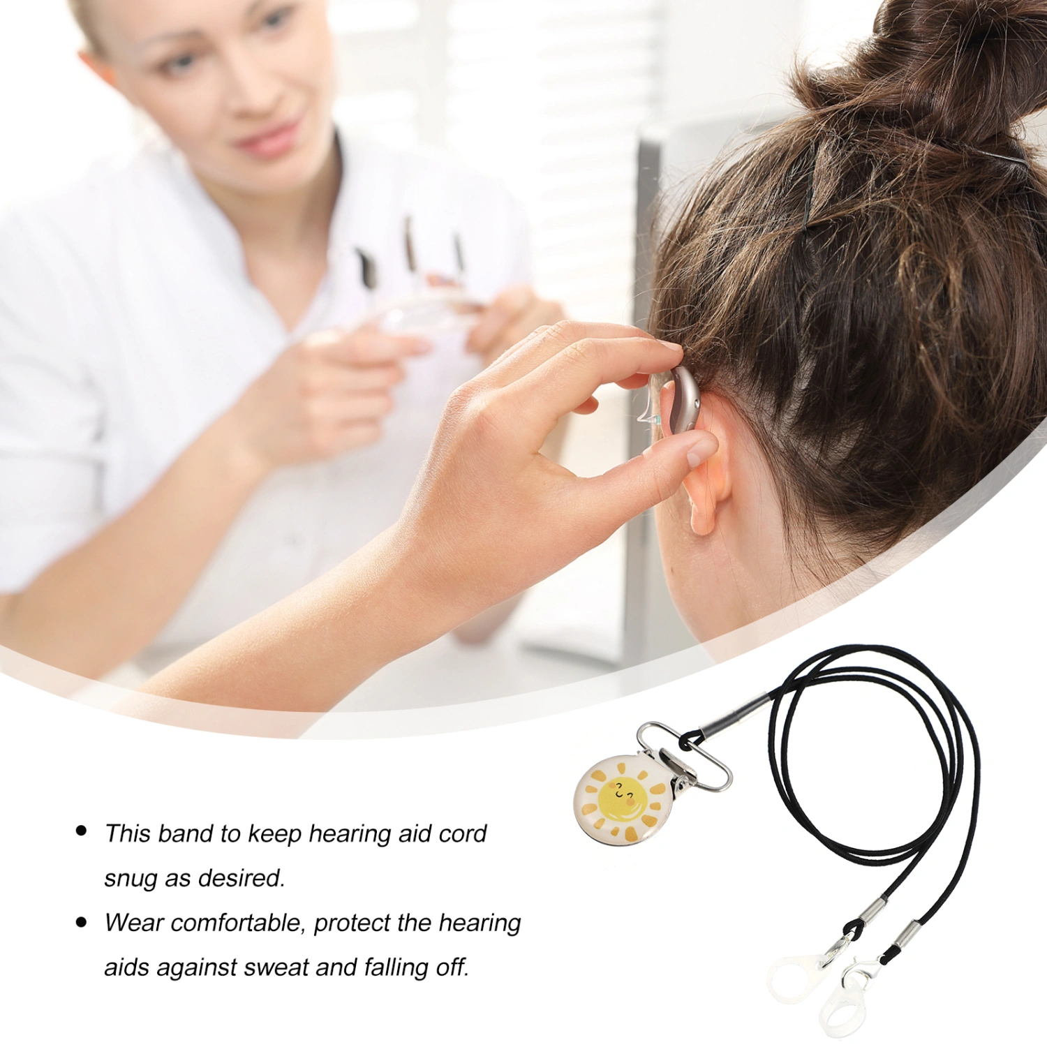 Hearing Aid Clip Protector Holder Hanging Rope Adorable Corded Lanyard Clip Rope