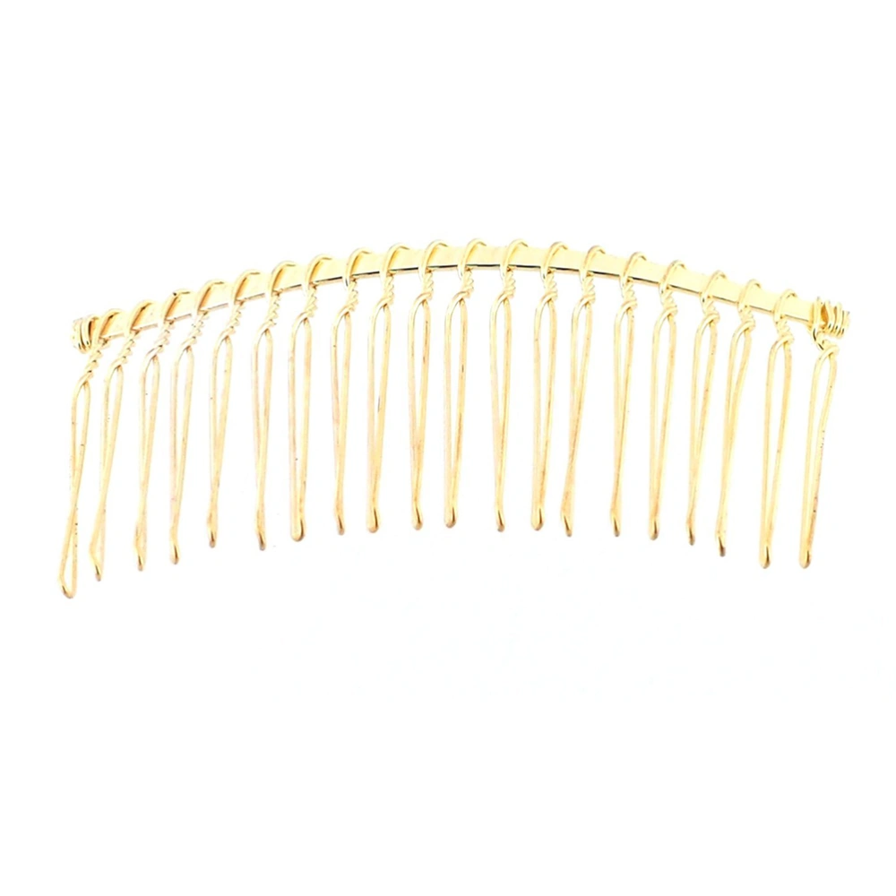 3pcs Women's Girls 20-teeth Metal Hair Comb / Hair Clip / Hair Pin / Hair Accesories (Golden)