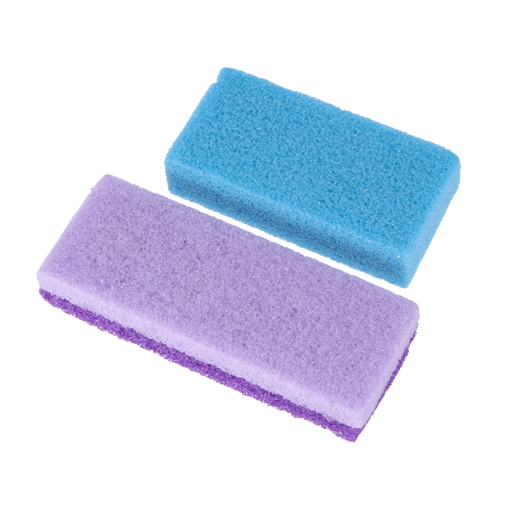 2pcs Foot Care Exfoliator Pedicure Tool Foot Pumice Stone Sponge Block Callus Remover Scrubber Dead Hard Skin Remover Cleaner (Random Color)