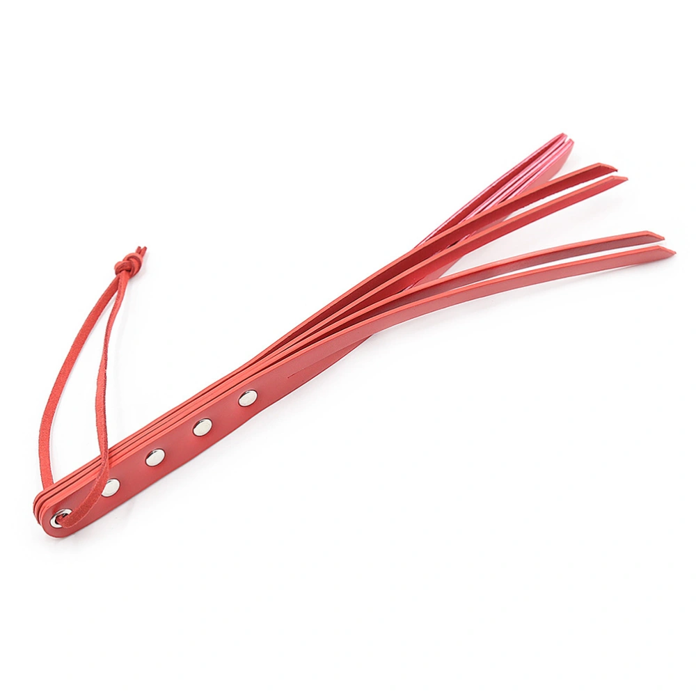 Couple Flirting Toy PU Leather Red Whip Flirting Toy Beat Tease Fetish Spanking Flirting Whip Sex Toys for Couples (Red)