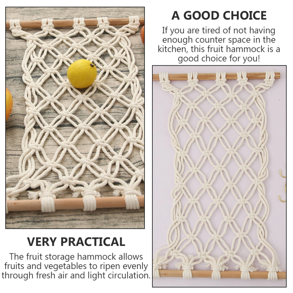 Fruit Vegetable Macrame Hammock Handwoven Hammock for Home Kitchen Storage