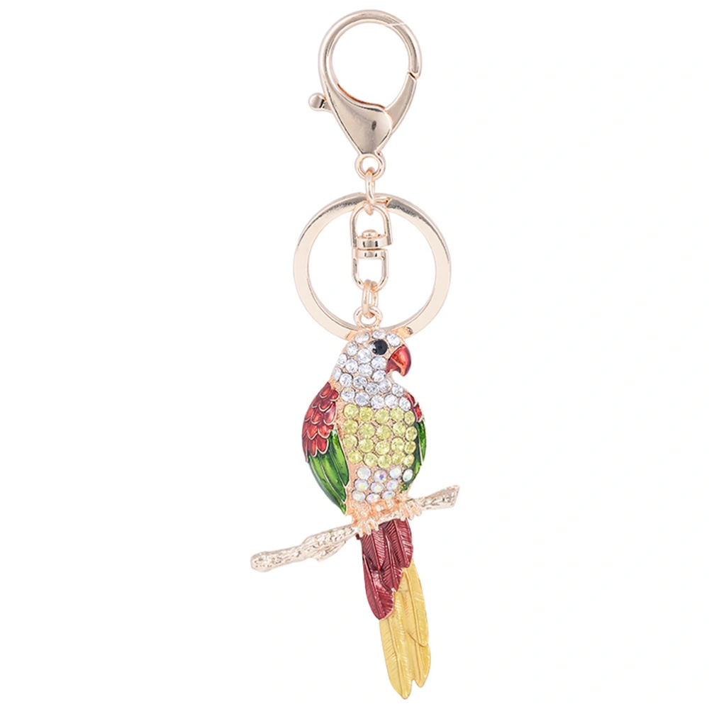 Animal Bird Parrot Key Chains Keyrings Handbag Charms Car Key Charms Jewelry (Red)