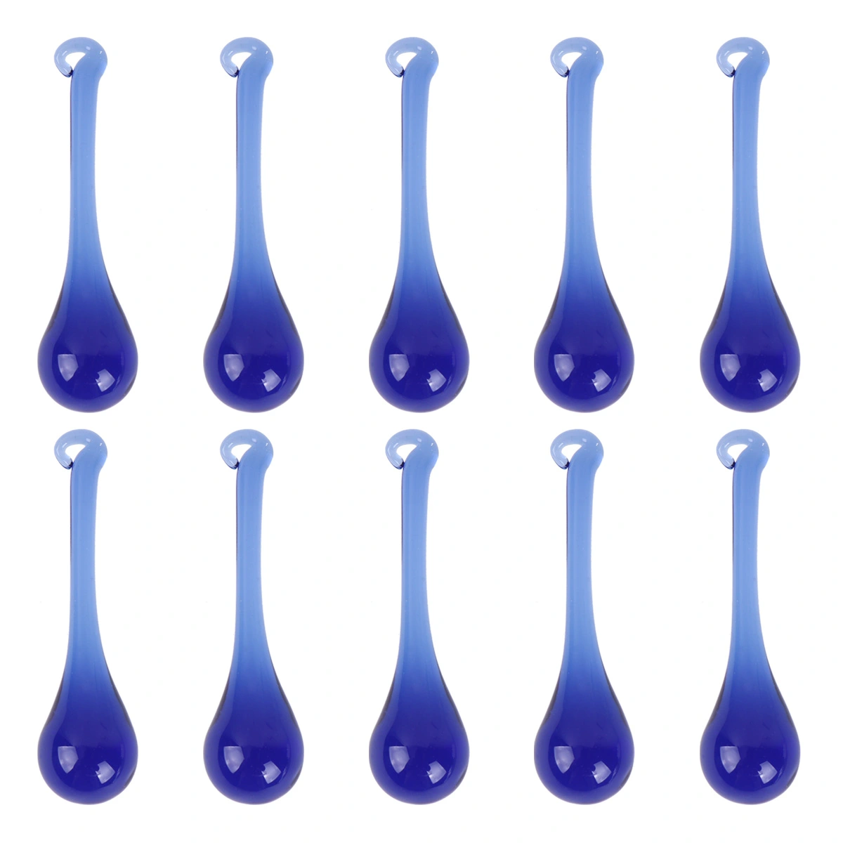 10PCS DIY Decorative Lighting Accessories Delicate Chandelier Accessories Crystal Water Drop Pendant Hanging Decorations for Stage Wedding Decor Blue