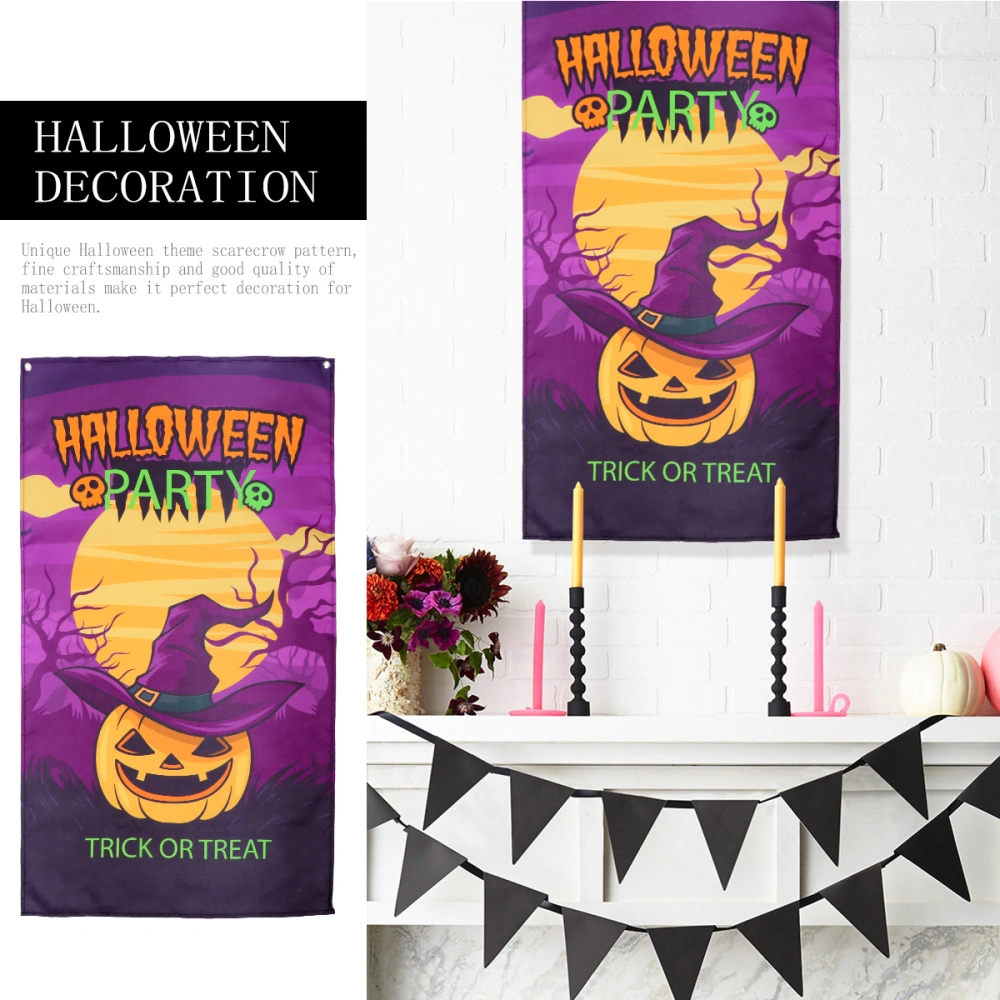 1pc Halloween Background Cloth Halloween Theme Party Poster Scene Layout Decor