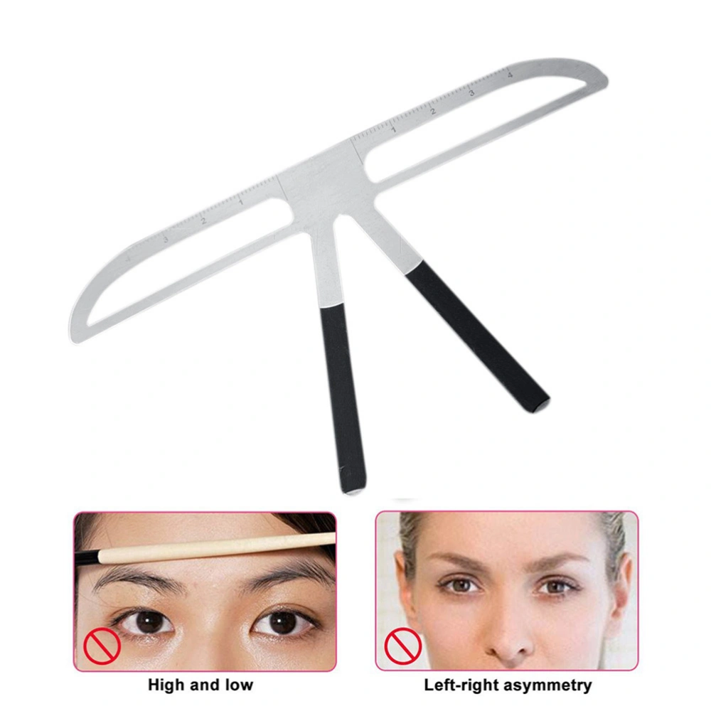 1PC Eyebrow Ruler Stainless Steel Eyebrow Stencil Microblading Permanent Makeup Measure Template Tool (Synophridia)