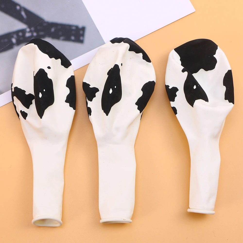 36pcs 12 Inches Cow Spot Printing Balloon Birthday Party Decor Latex Balloon Children's Day Gift Birthday Party Supplies without Ribbon