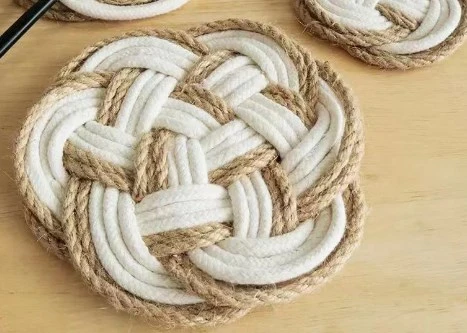 2pcs Woven Coasters Tea Cup Coasters Coffee Table Tea Cup Pads Rustic Pot Coasters