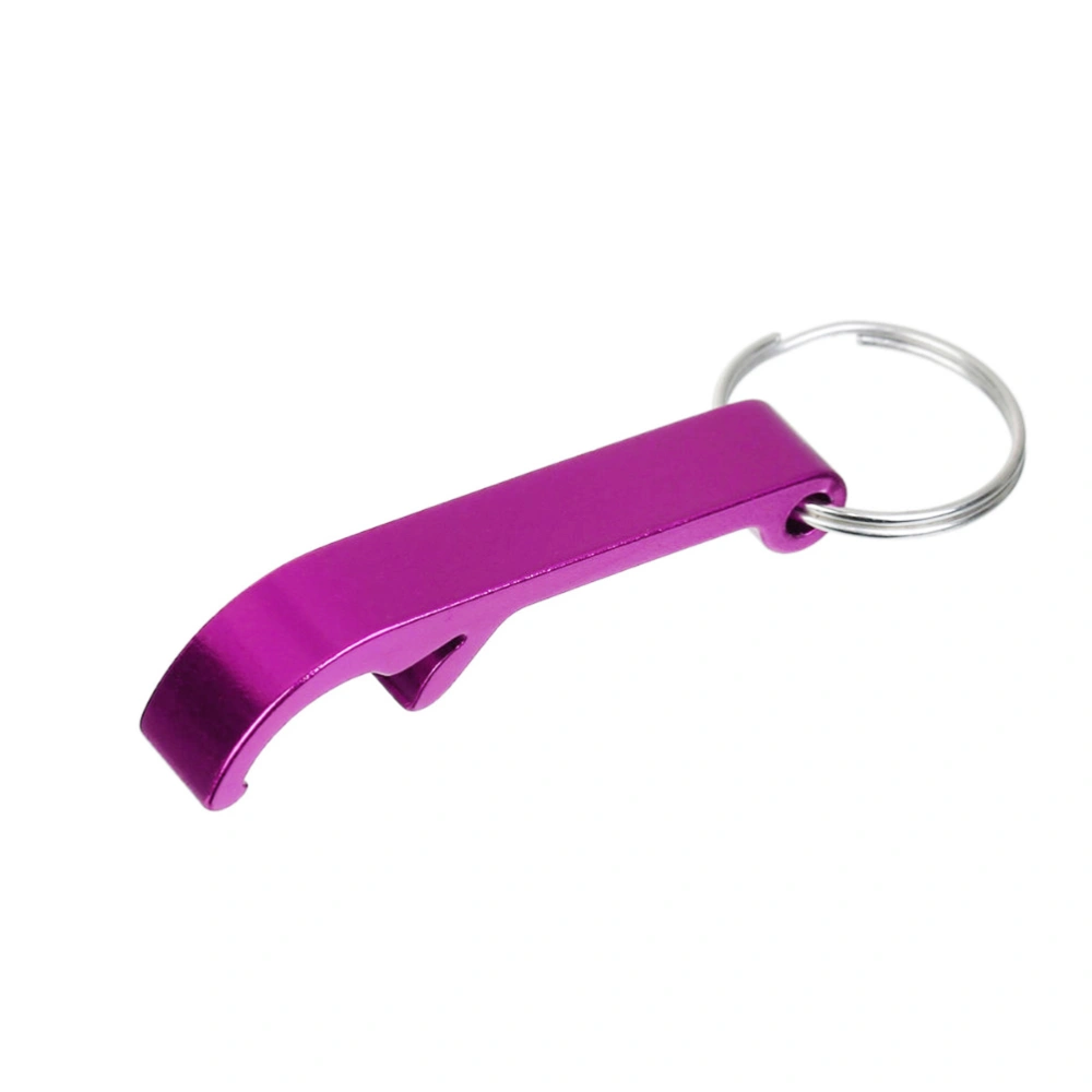 Pocket Small Key Chain Ring Bar Claw Beverage Beer Bottle Opener (Purple)