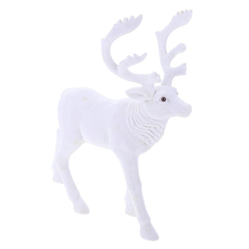 Chic Elk Shaped Ornament Desktop Adornment Household Flocking Ornament