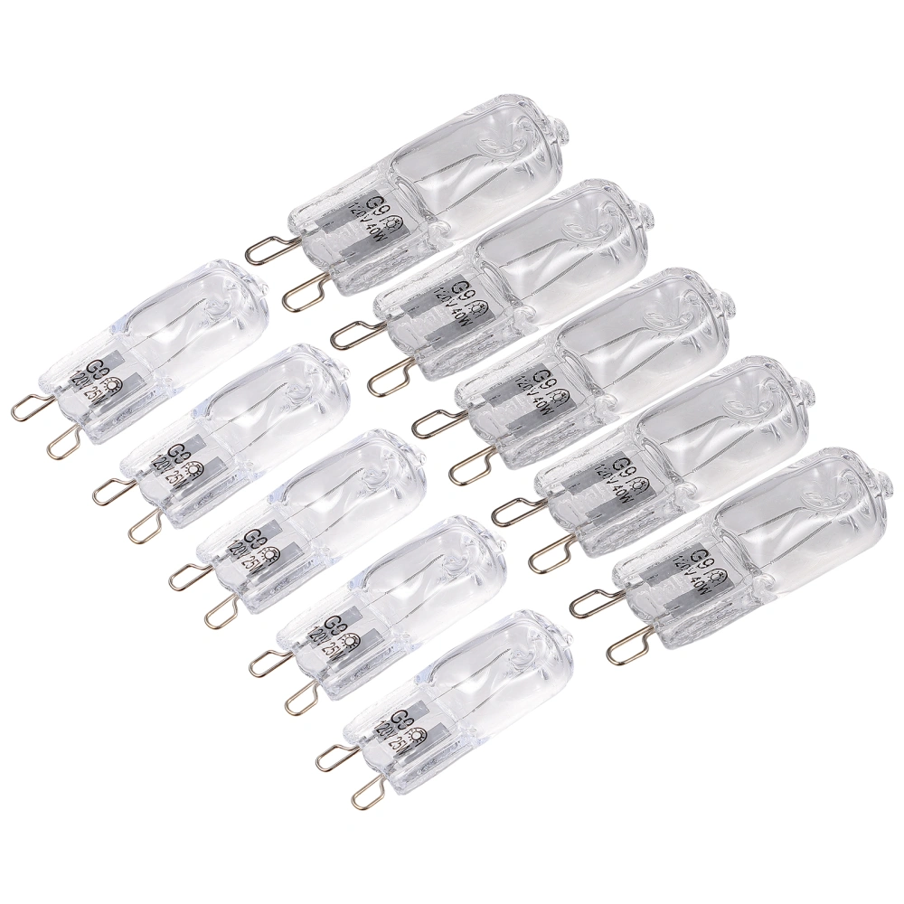 10PCS 25W and 40W Oven Lamp G9 120V Heat-resistant Halogen Lamp Bulb Replacement