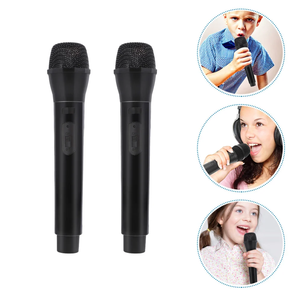 2Pcs Toy Microphone Kid Microphone Pretend Microphone Toy Simulated Microphone Toy Photo Prop