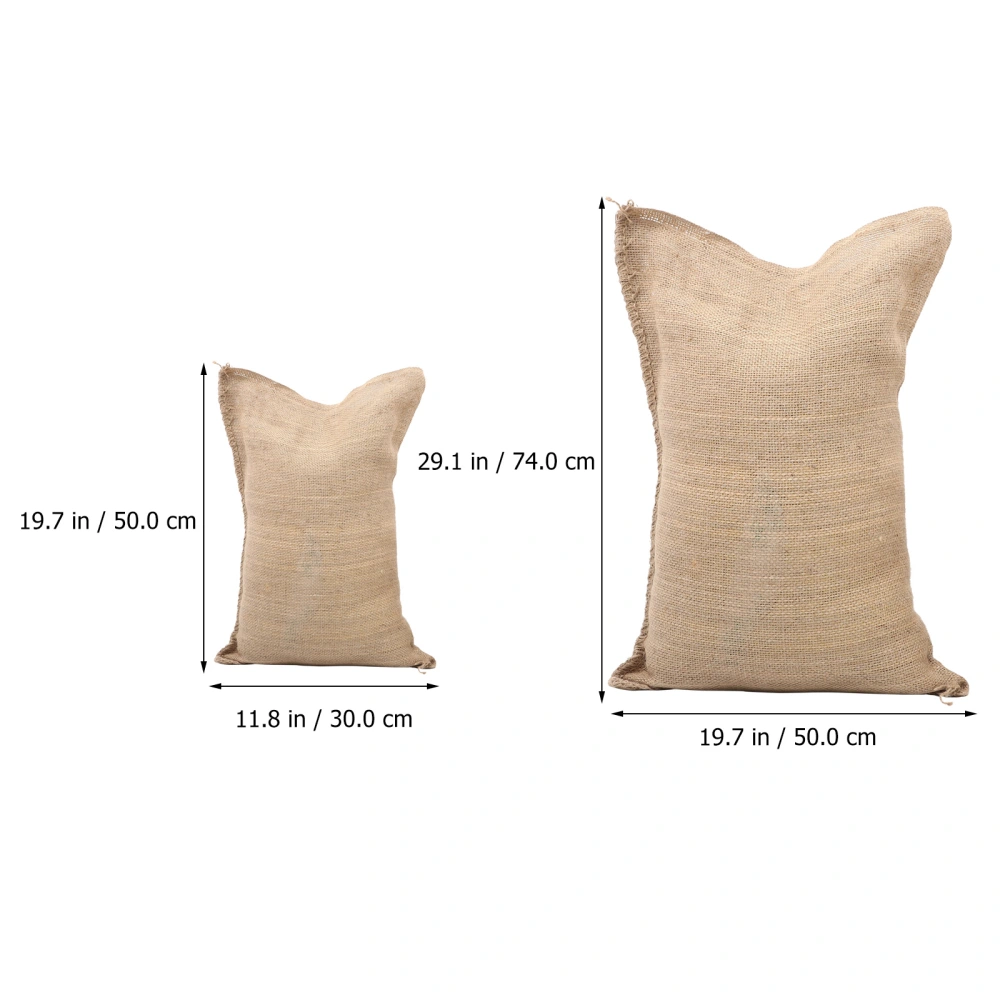 8pcs Food Storage Bags Burlap Sacks Gardening Potato Vegetable Storage Bags Flooding Sandbags