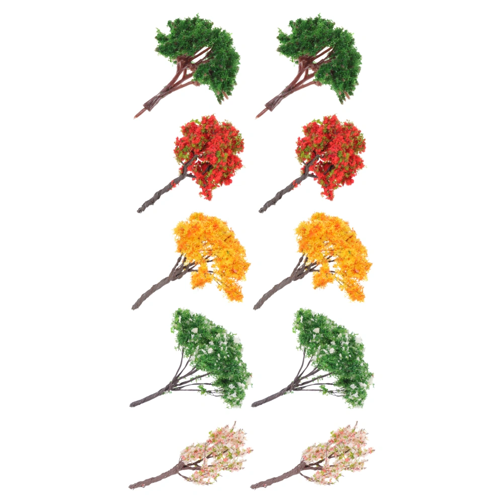 10Pcs Simulated Tree Adornment DIY Micro Landscaping Ornament Mini Desktop Decor