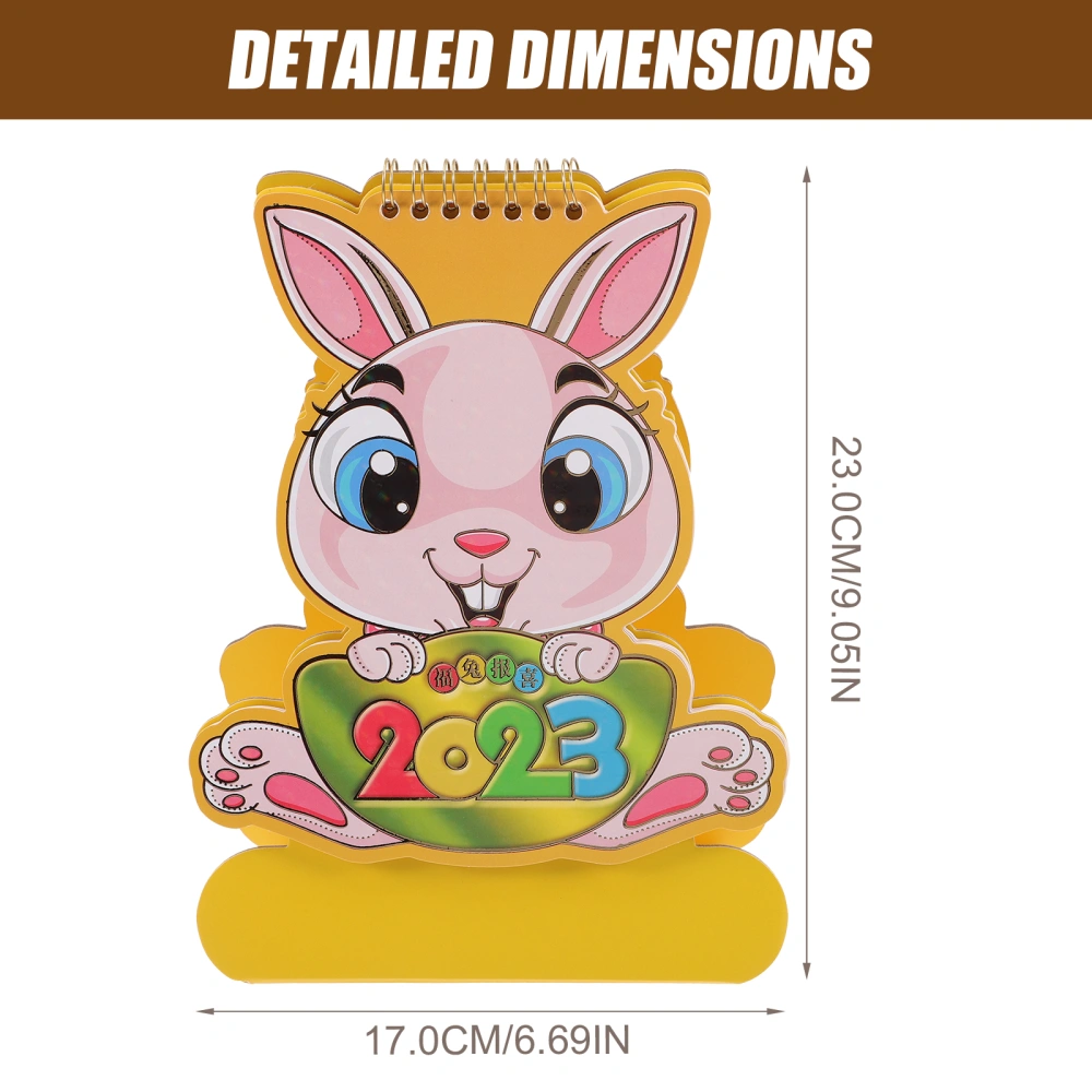 Desk Standing Calendar Cartoon Tabletop Calendar Decorative Standing Calendar