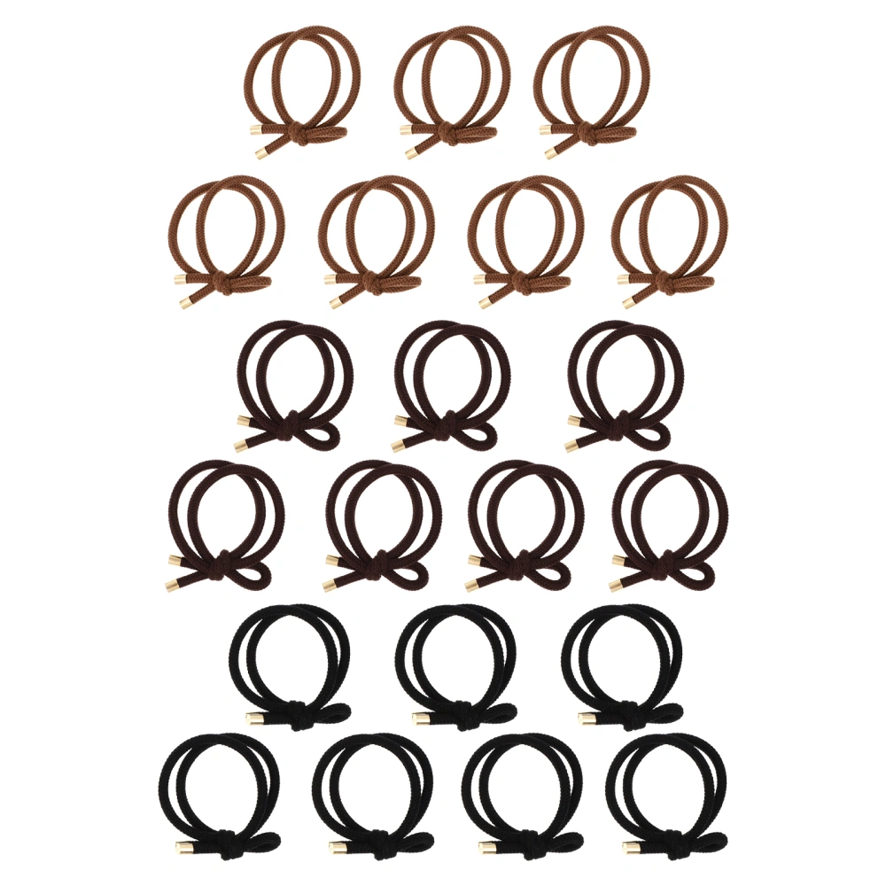 21pcs Hair Tie Bands Knot Hair Ties Elastic Ponytail Holders Hair Ropes