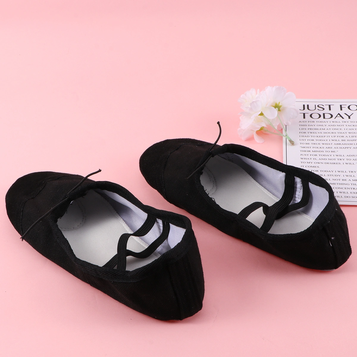 1 Pair of Lightweight Dancing Shoes Anti-slip Ballet Shoes Simple Canvas Shoes for Kids Adults Size 29