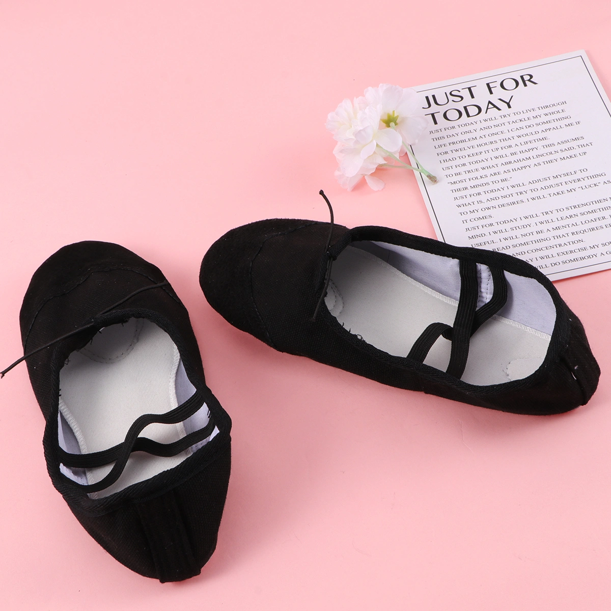 1 Pair of Lightweight Dancing Shoes Anti-slip Ballet Shoes Simple Canvas Shoes for Kids Adults Size 29