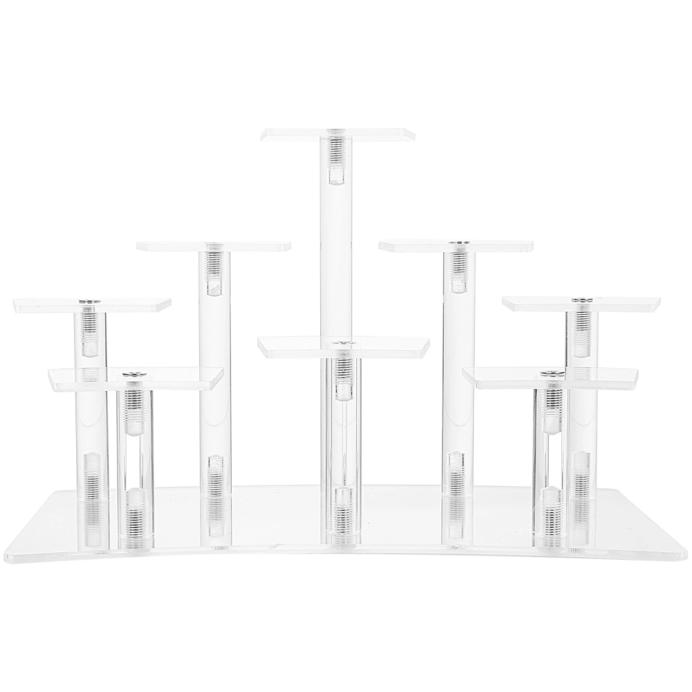 Transparent Clear Figurine Display Rack Acrylic 8-step Models Toys Rack